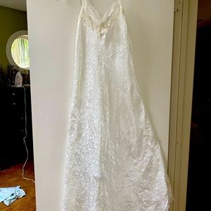 Beautiful, silky, pure white nightgown